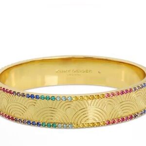 Kurt Geiger Gold Rainbow Crystal Bangle Bracelet